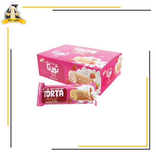 كيك تورتا رولز فراولة